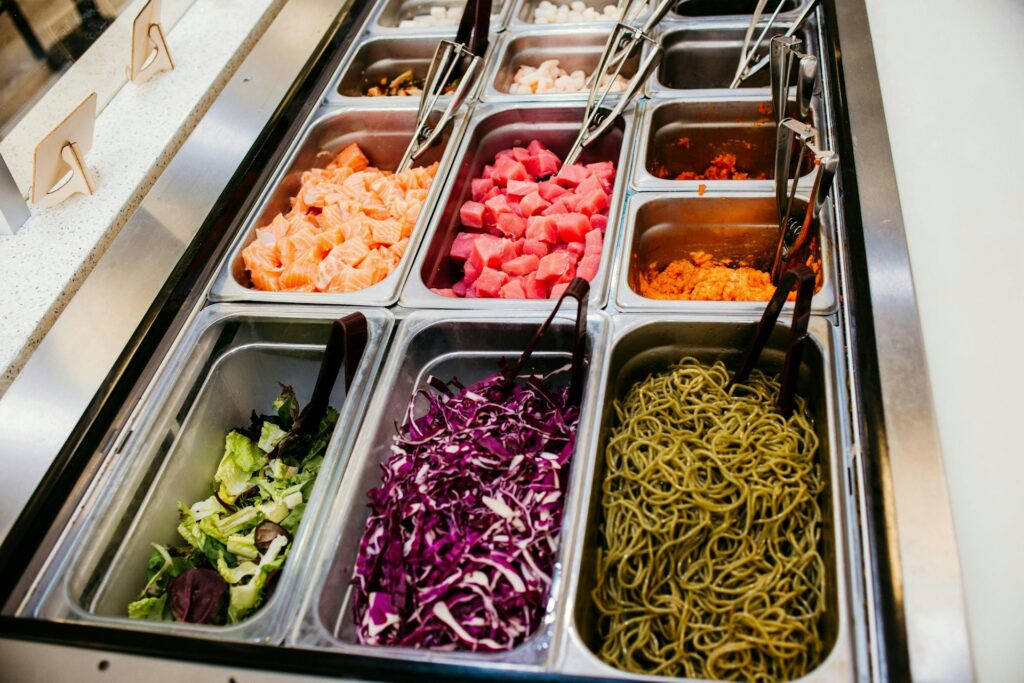 traditional salad bar